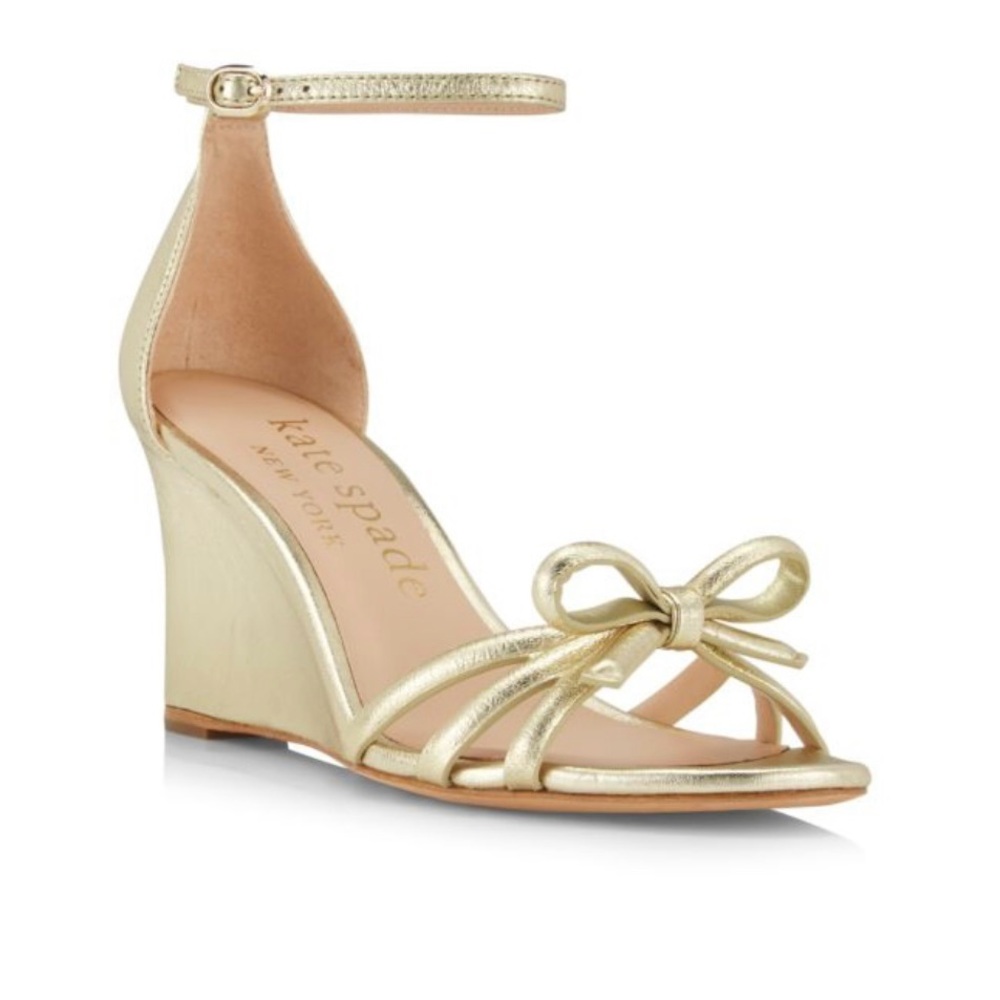 Kate Spade Gold Wedge Sandals